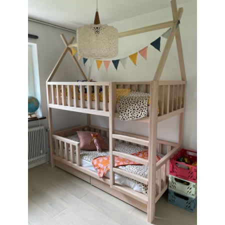 Bunk bed / teepee bed SUN PLUS with rungs