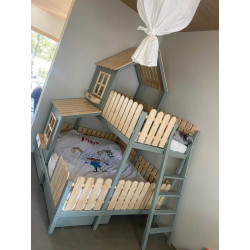 Treehouse bed ANSGAR with slide
